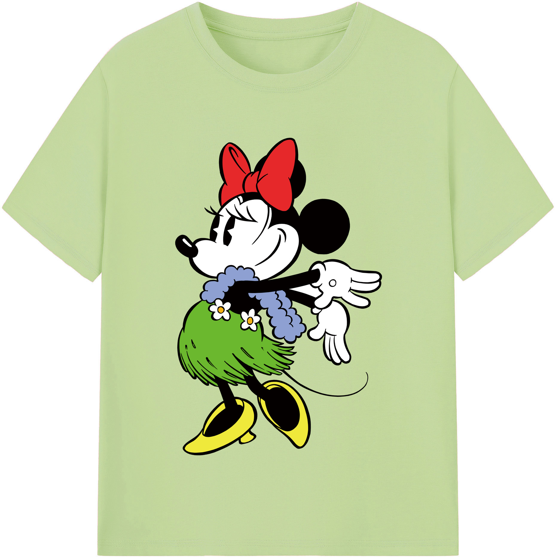 （画像用） ミッキーマウス Mickey Mouse 綿100％半袖Tシャツ（フロントプリント）
